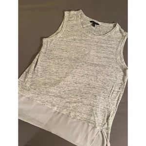 Tank top with silk detail